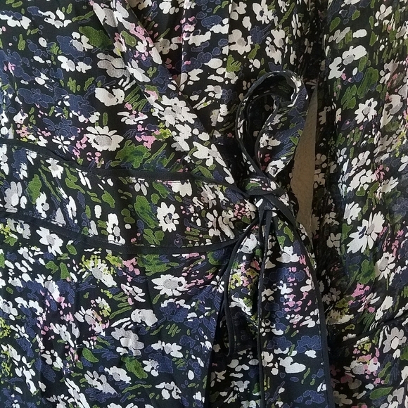 Ganni Floral Print Georgette Wrap Dress - Picture 7 of 12